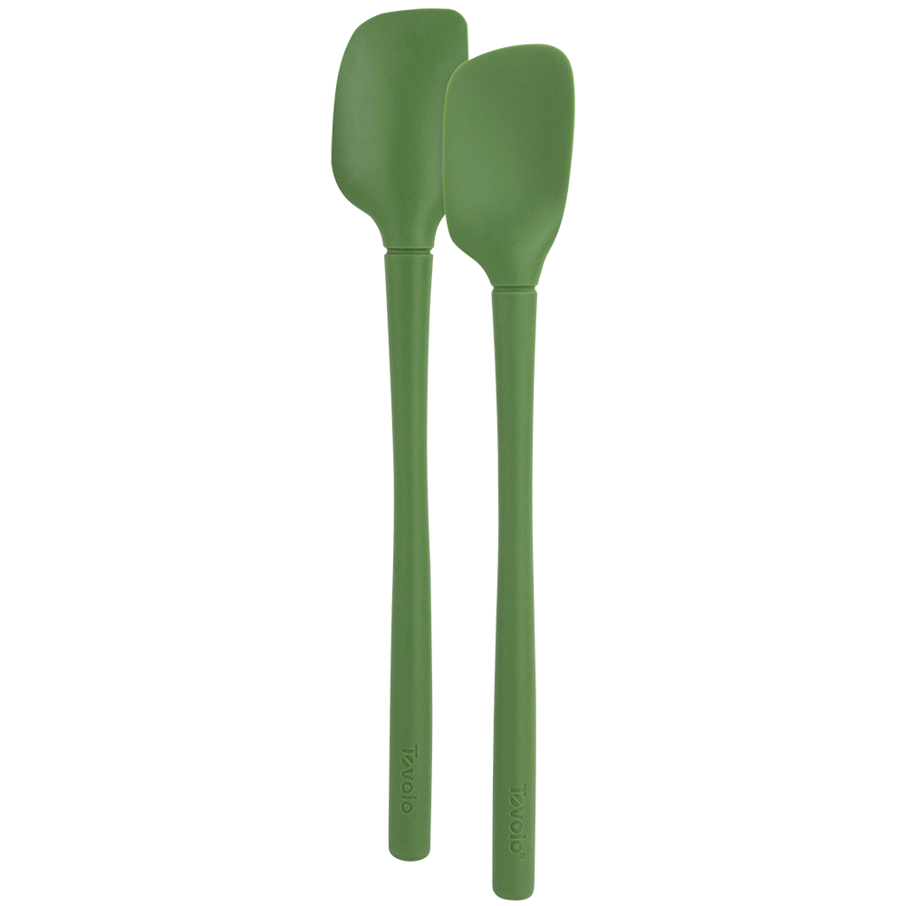 TOVOLO Flex - Core All Silicone Set 2 Mini Spatula/Spoonula - Pesto