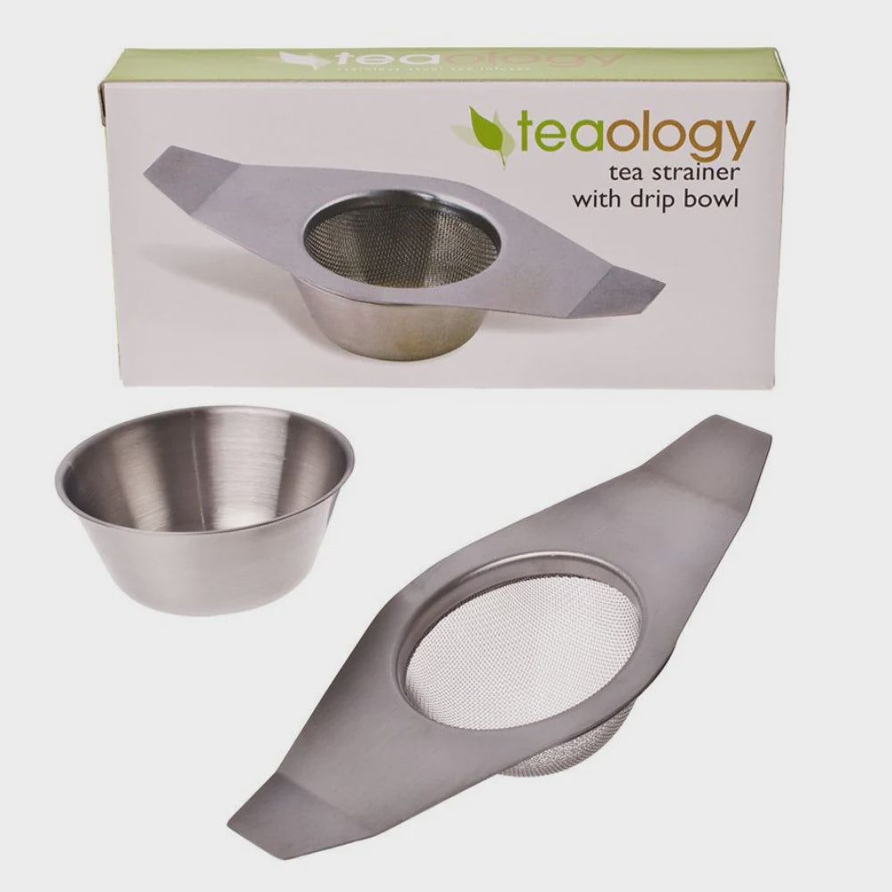 TEAOLOGY Tea strainer with drip bowl