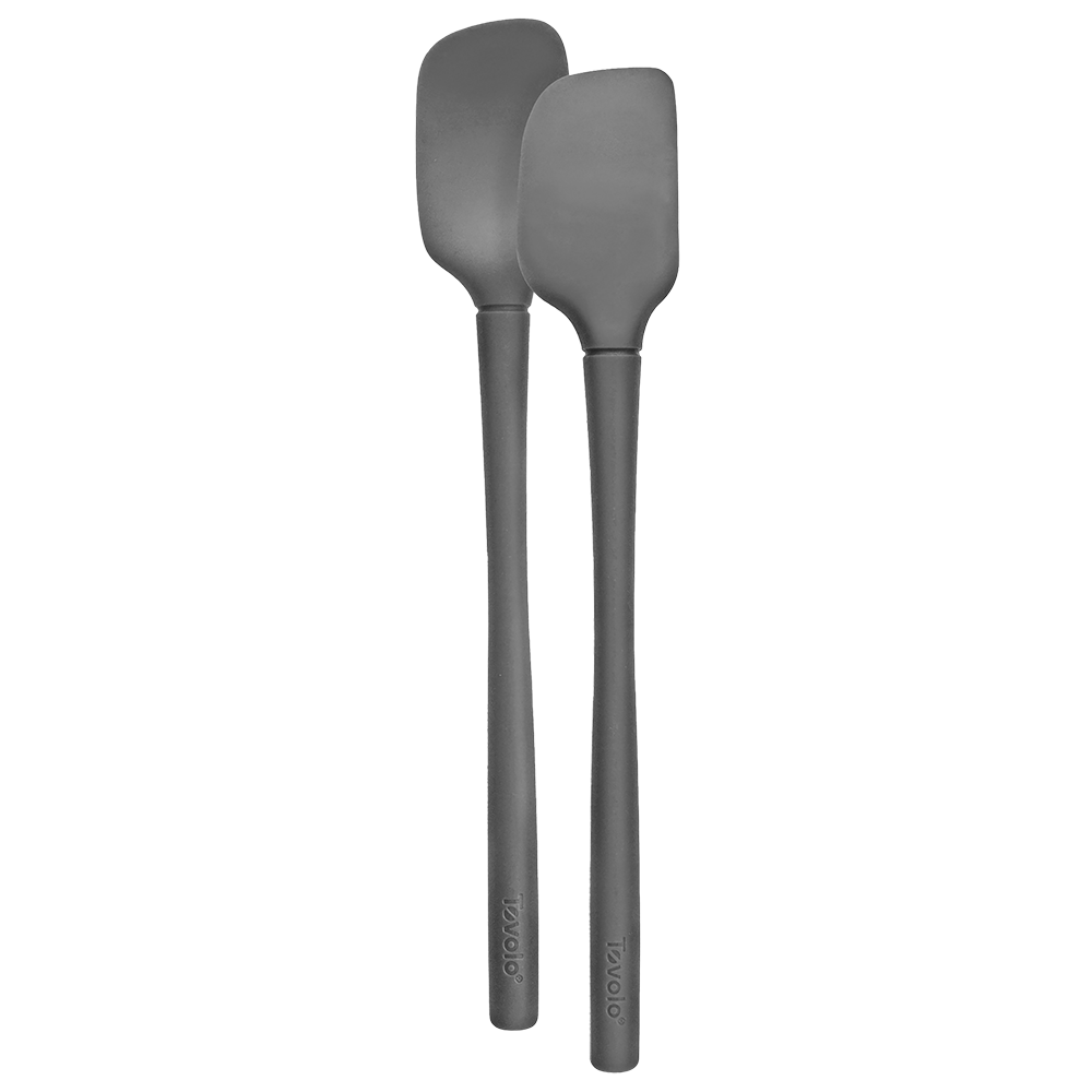 TOVOLO Flex - Core All Silicone Set 2 Mini Spatula/Spoonula - Charcoal