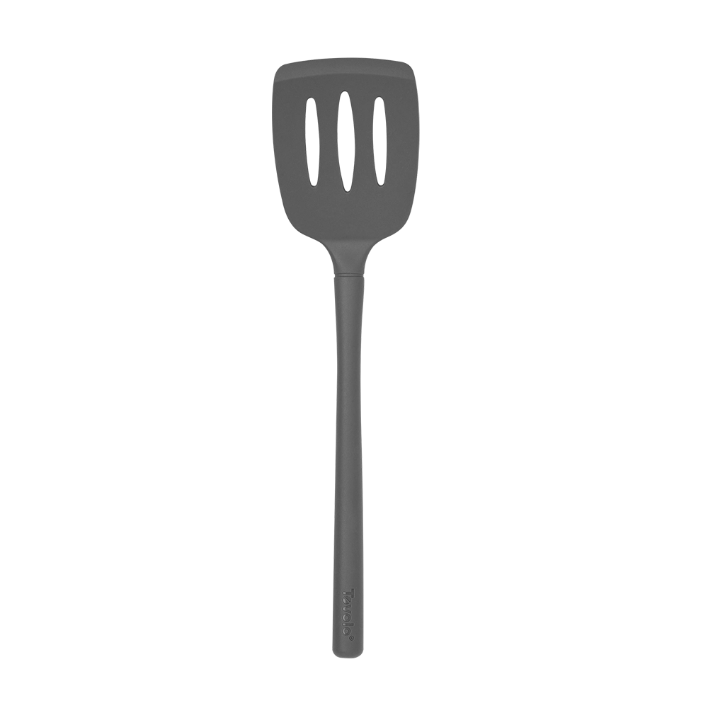 TOVOLO 'Flex - Core' All Silicone Slotted Turner - Charcoal