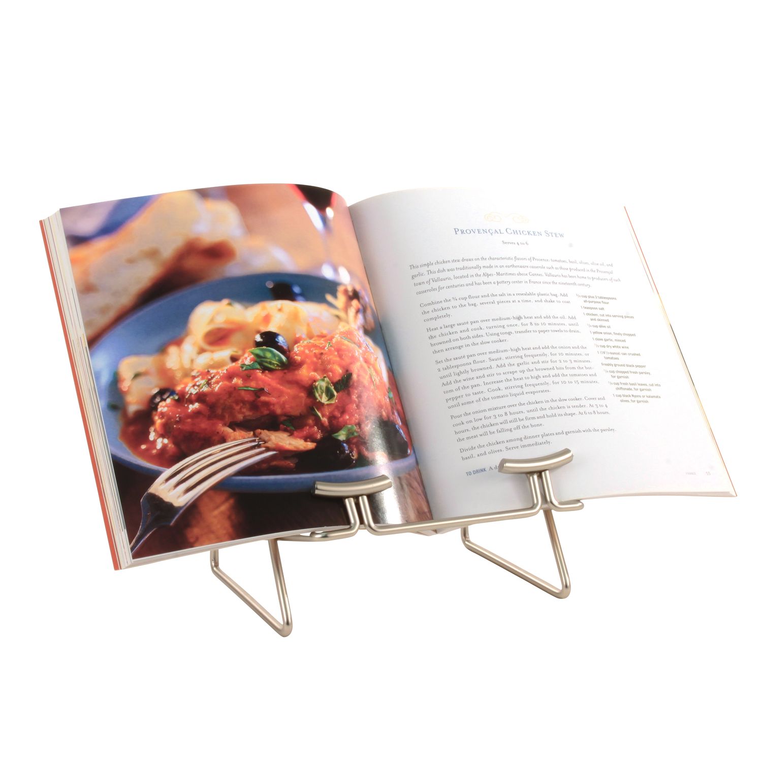 SPECTRUM "Euro" Tablet &amp; Cookbook Stand - Satin