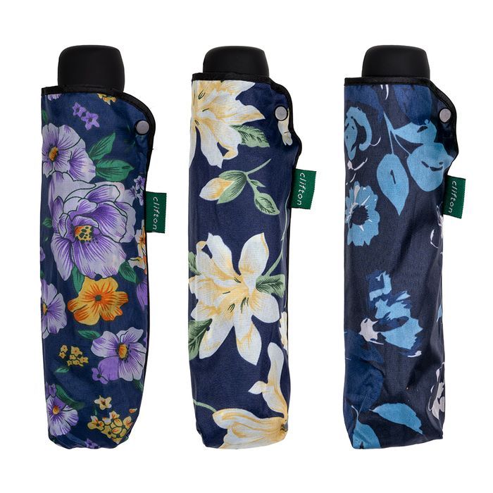 CLIFTON UMBRELLAS Piped Edge Flower Print
