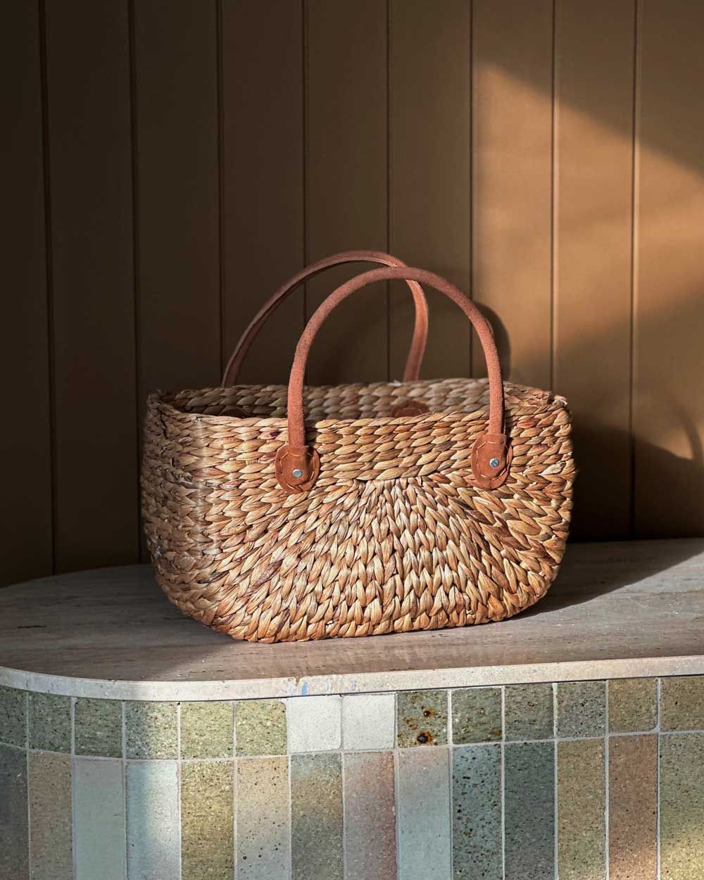 ROBERT GORDON Harvest Shop Bag - Natural Suede - Large