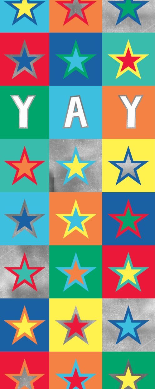 WORLD OF GREETINGS Everyday Birthday Male General - Multi Colour Stars