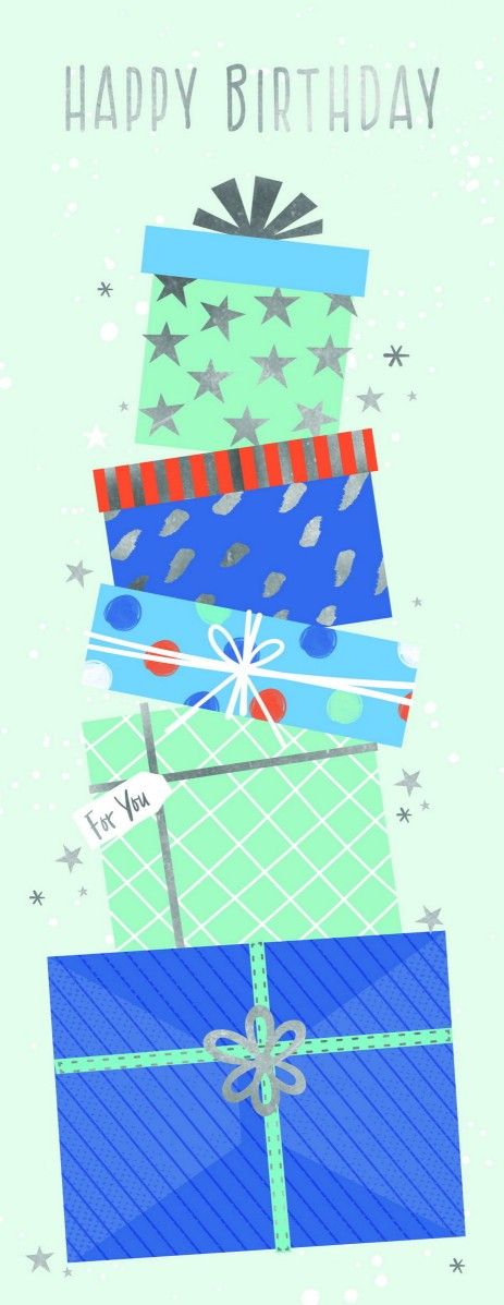 WORLD OF GREETINGS Everyday Birthday Male General - Blue Presents
