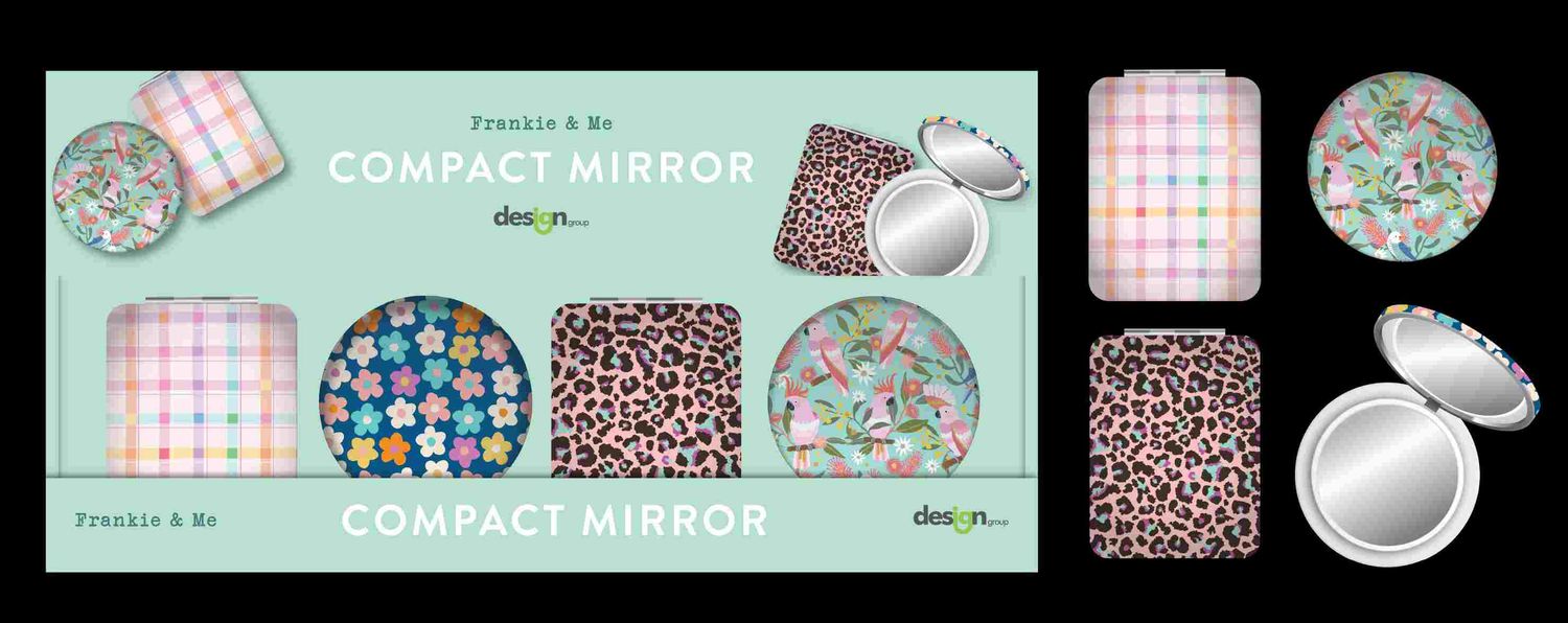 FRANKIE &amp; ME Compact Mirror - Assorted. Designs (aoh)