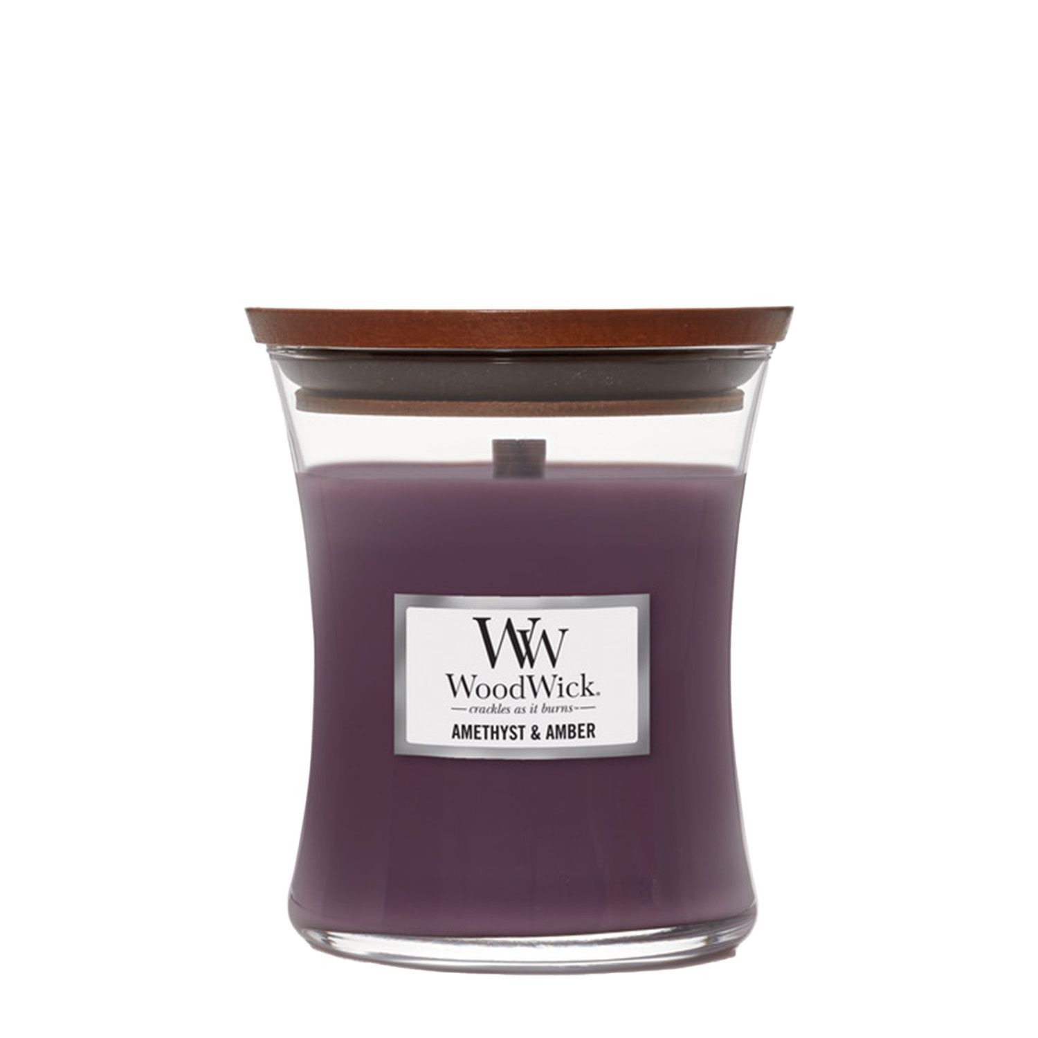 WOODWICK Medium Hourglass Candle - Amethyst &amp; Amber