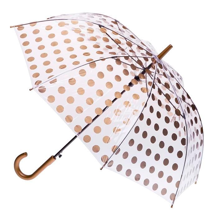 CLIFTON UMBRELLAS Auto Open PVC - Gold Spots