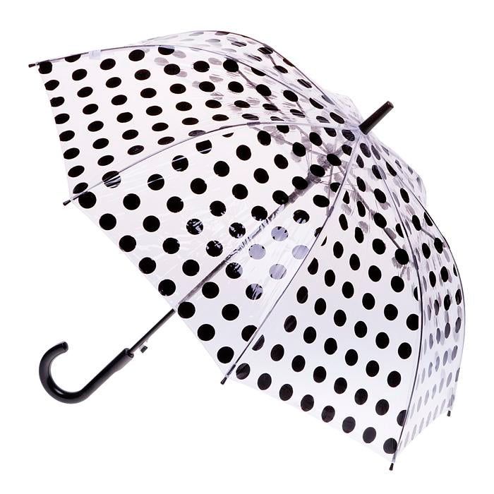 CLIFTON UMBRELLAS Auto Open PVC - Black Spots