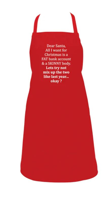 ANNABEL TRENDS Christmas Screen Print Apron - Fat Skinny