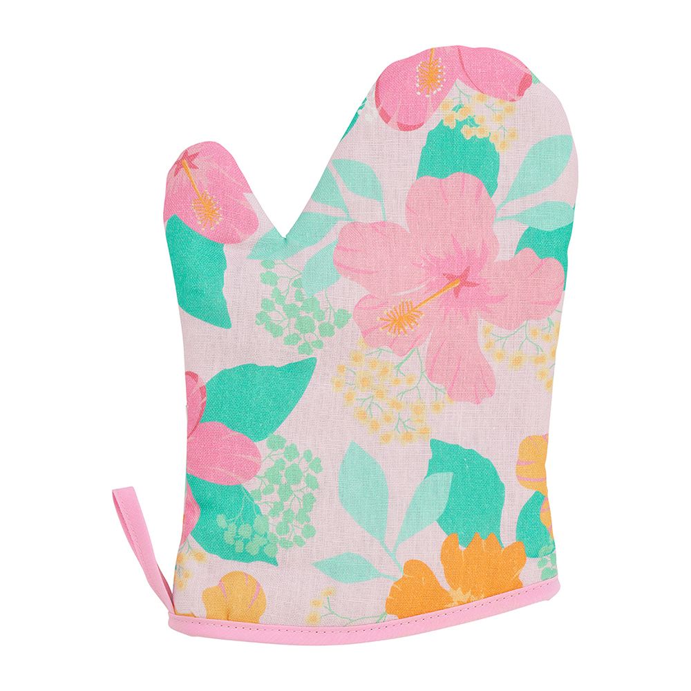 ANNABEL TRENDS Linen Oven Mitt - Hibiscus