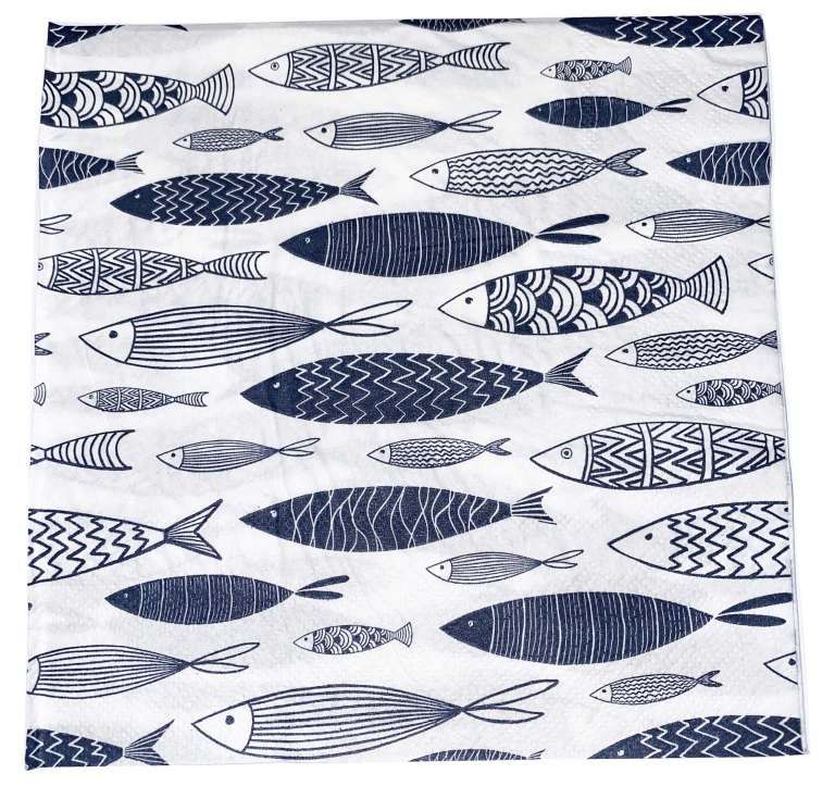 BANKSIA ROSE HOME Fish Napkins 20 Pack