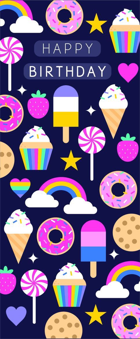 WORLD OF GREETINGS Everyday Birthday Juvenile F - Ice Cream &amp; Cupcakes