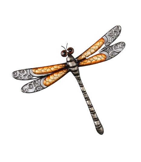 BW IMPORTS Golden Dragonfly Wall Art - 330x15x270MM