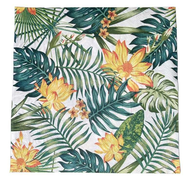 BANKSIA ROSE HOME Tropical Leaf Napkins 20 Pack