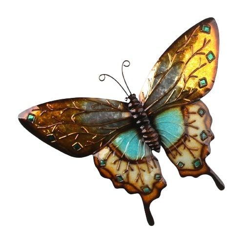 BW IMPORTS Golden Butterfly Wall Art - 405x310MM