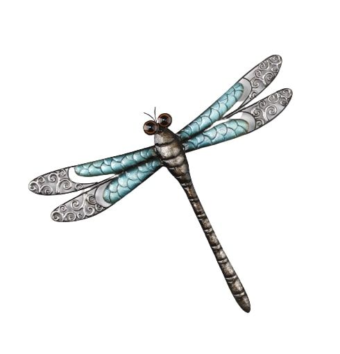 BW IMPORTS Blue Dragonfly Wall Art - 470x15x365MM