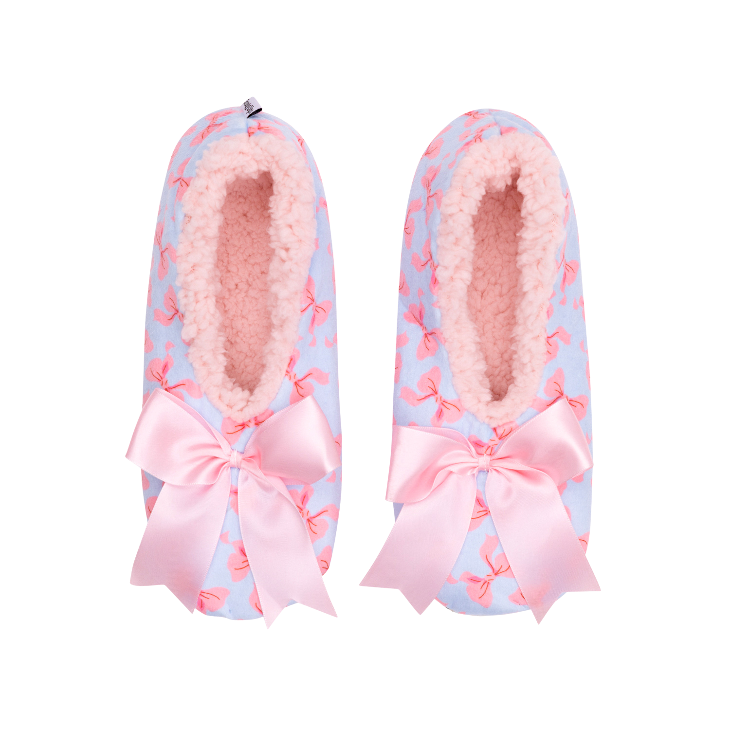 SNUGGUPS Womens Printed Bow Slippers - Pink - Large / EU40-42