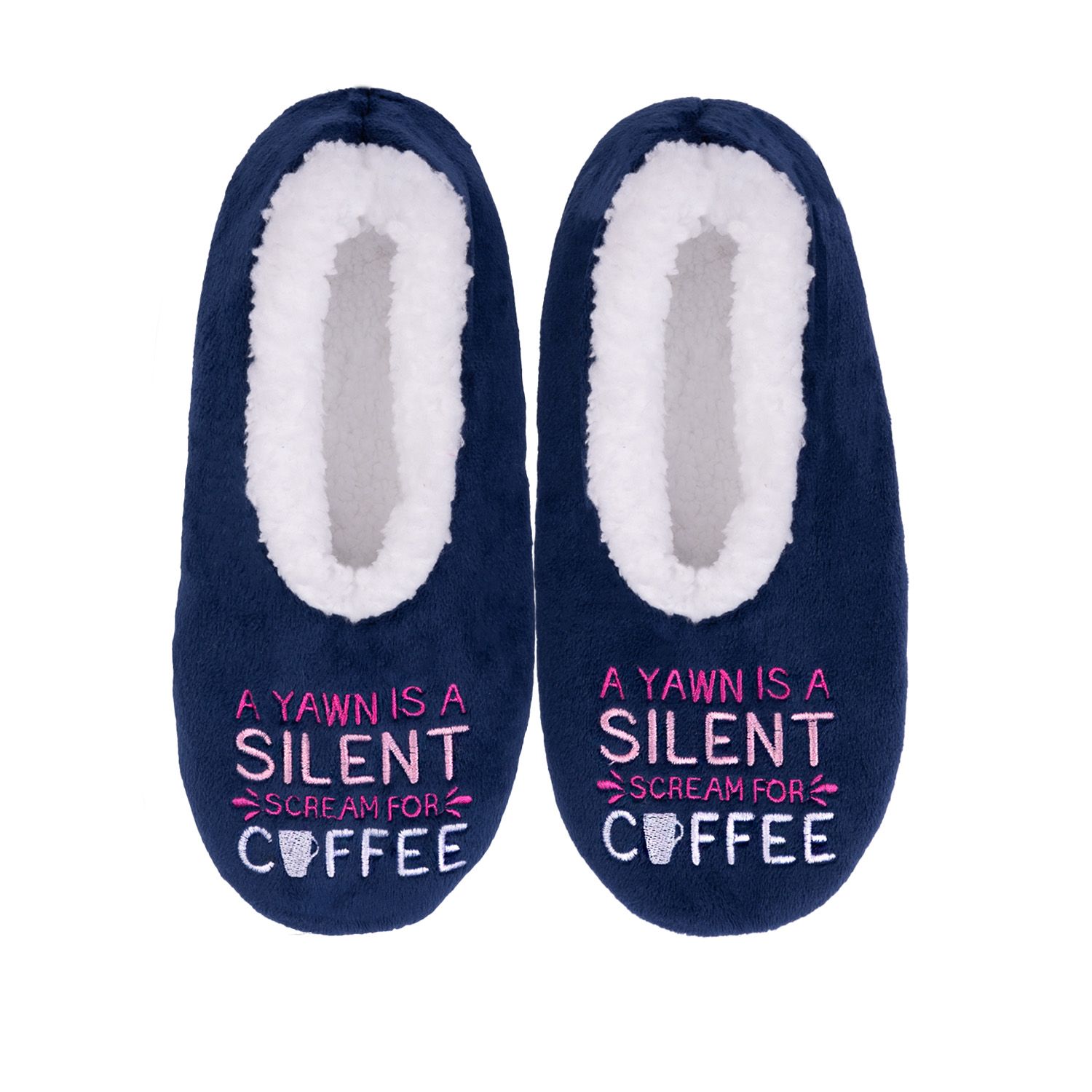 SNUGGUPS Womens Quote Coffee Slippers - Medium / EU38-39