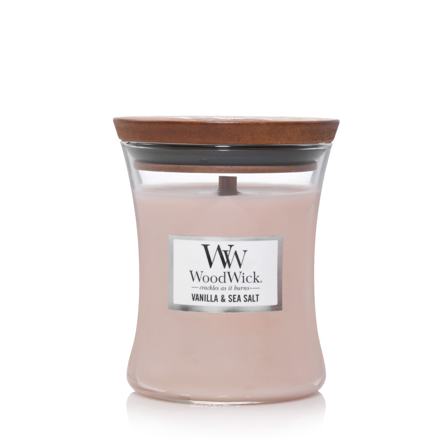 WOODWICK Medium Hourglass Candle - Vanilla &amp; Sea Salt