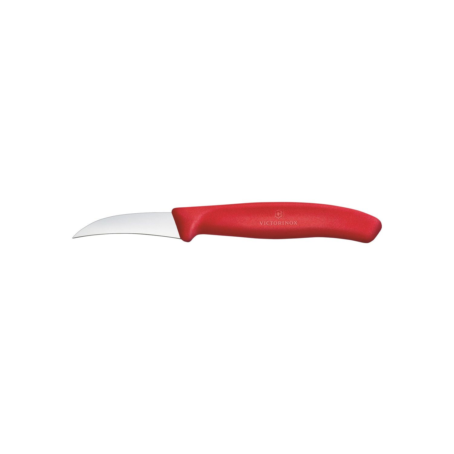 VICTORINOX Shaping Knife - Curved - Red - 6 cm - Straight Edge Blade Protector