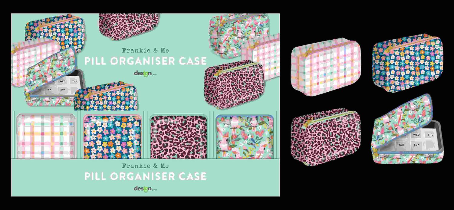 FRANKIE &amp; ME Pill Organiser Case - Assorted. Designs