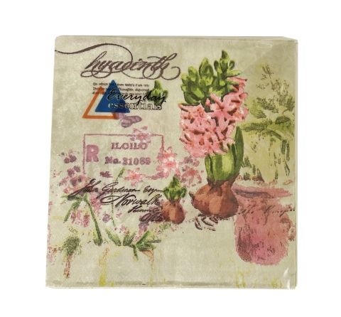 BANKSIA ROSE HOME Potted Flower Napkins 20 Pack 30 X 30CM