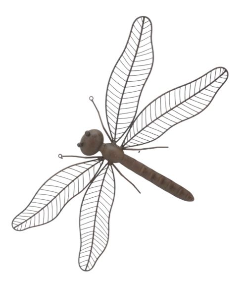 BW IMPORTS Dragonfly Wall Art - Rustic 570x340x50MM