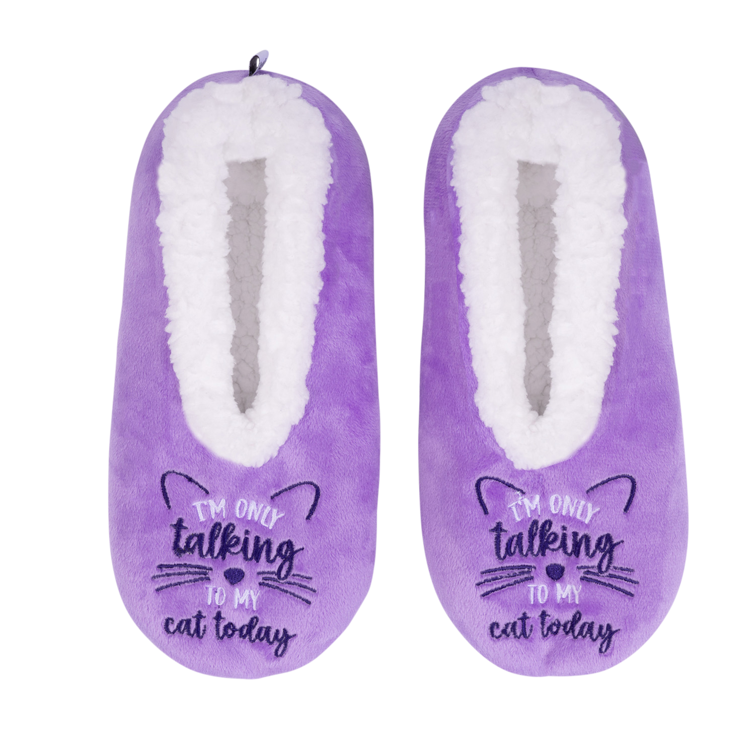 SNUGGUPS Womens Quote Cat Slippers - Medium / EU38-39