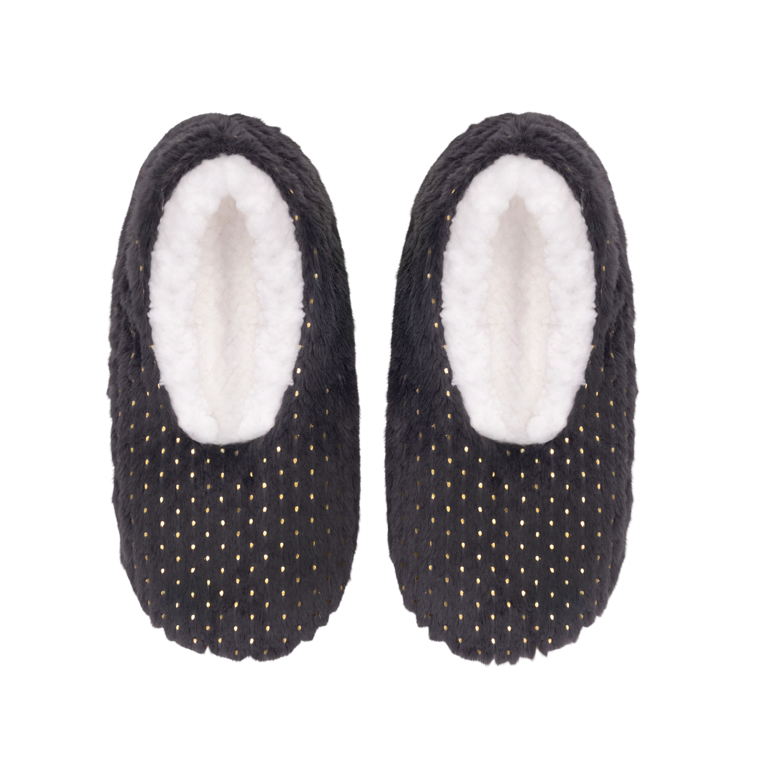 SNUGGUPS Womens Metallic Slippers - Charcoal - Large / EU40-42