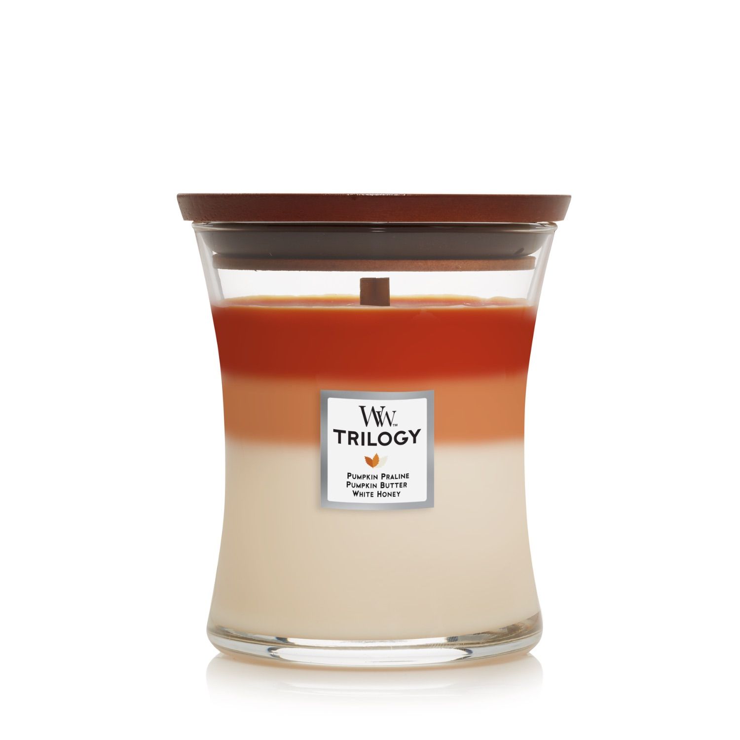 WOODWICK Medium Hourglass Candle - Pumpkin Gourmand Trilogy