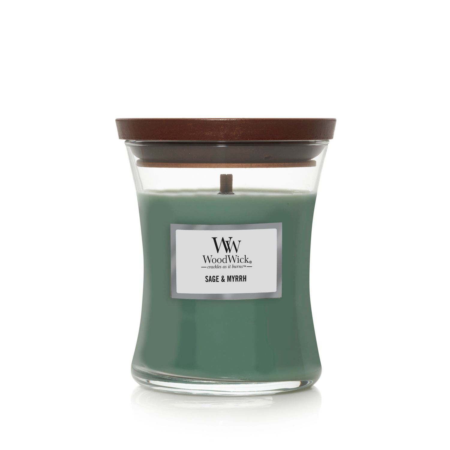 WOODWICK Medium Hourglass Candle - Sage &amp; Myrrh