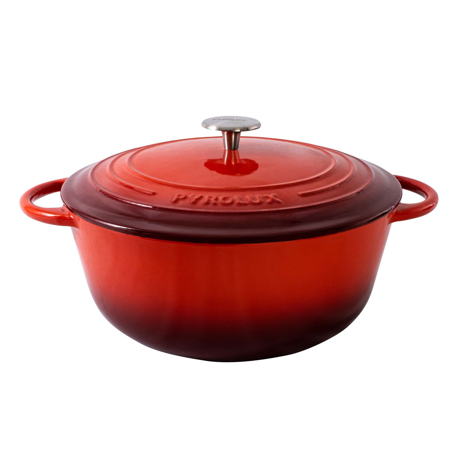PYROLUX Round French Oven - 20cm / 2 Litre - Chilli Red