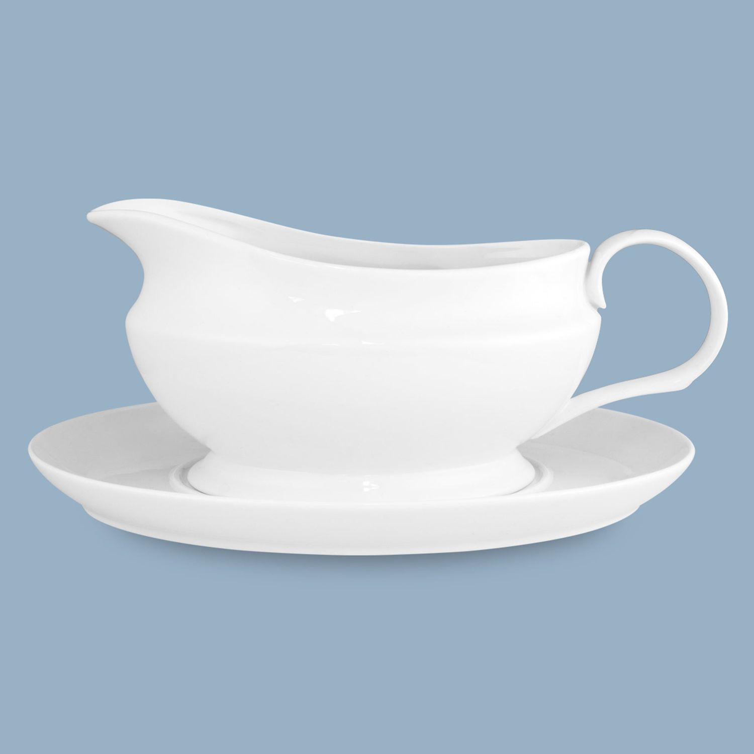 WILKIE BROTHERS Cuisine Gravy Boat with Saucer - 550ml - New Bone Porcelain