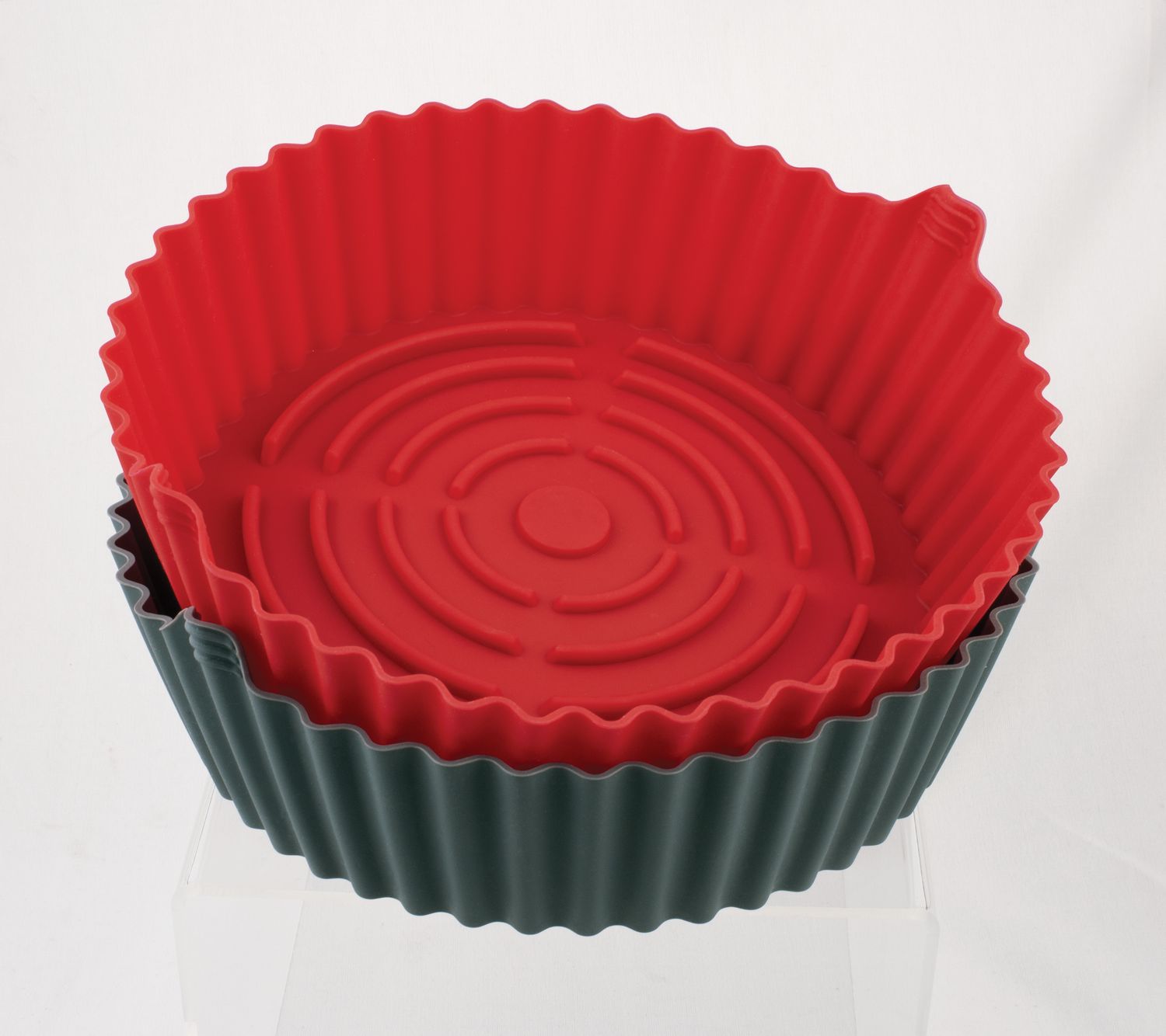 AVANTI Air Fryer Round Silicone Insert - Set of 2 - 23.5 x 22 x 7.5cm