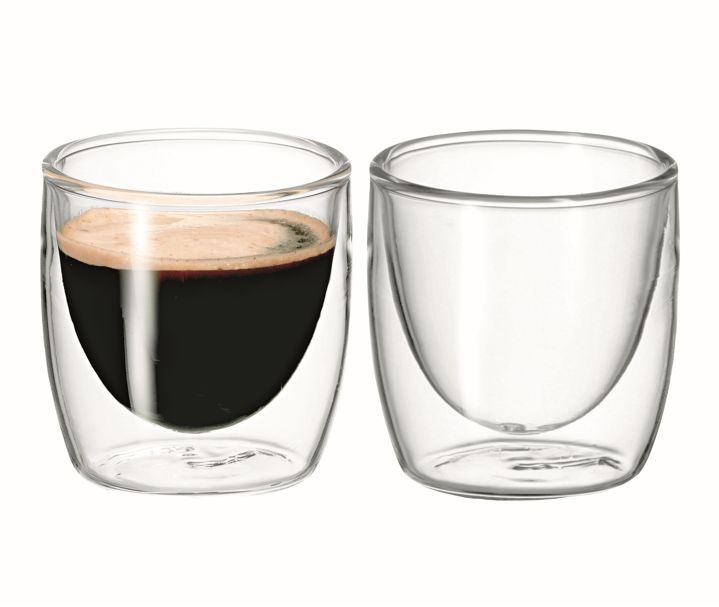 AVANTI Caffe Manico Double Wall Glasses Set of 2 - 250ml