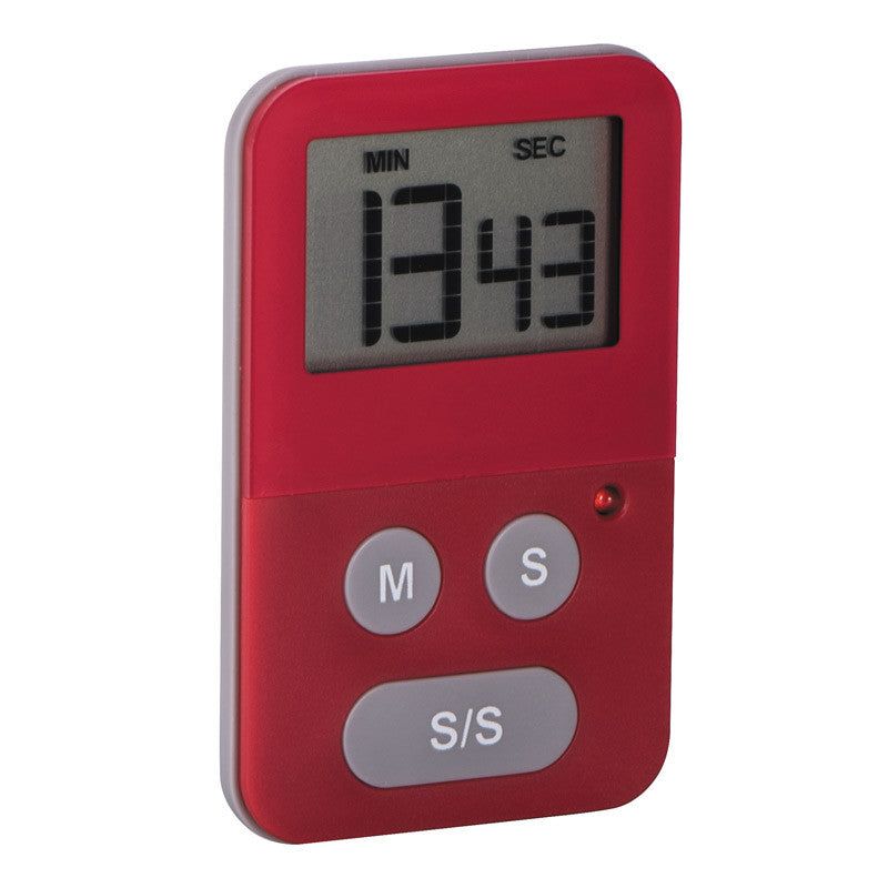 AVANTI Digital Slim Kitchen Timer with Light - Red