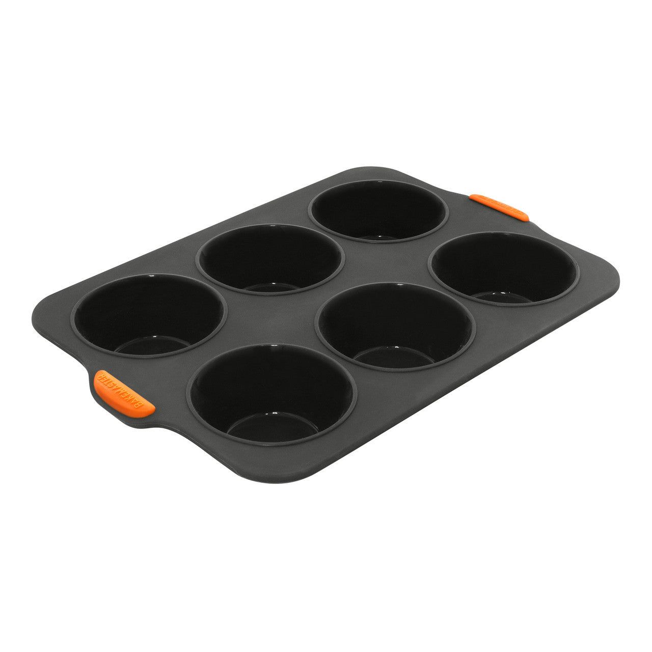 BAKEMASTER Silicone 6 Cup Large Muffin Pan