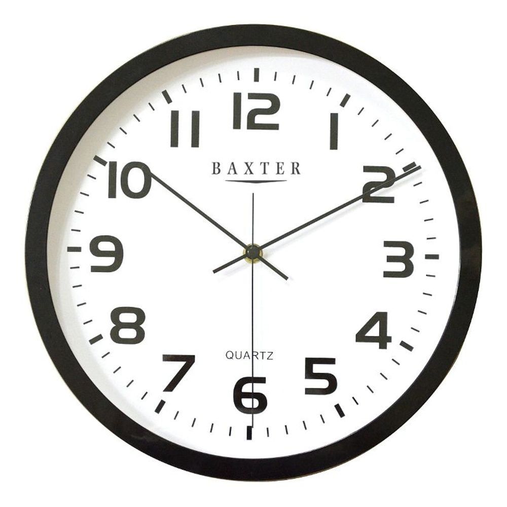BAXTER York Wall Clock Arabic Numerals - Black