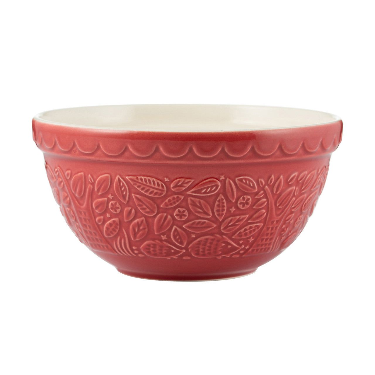 MASON CASH In The Forest Hedgehog Burgundy Mixing Bowl, 21cm / 1.1 Litre