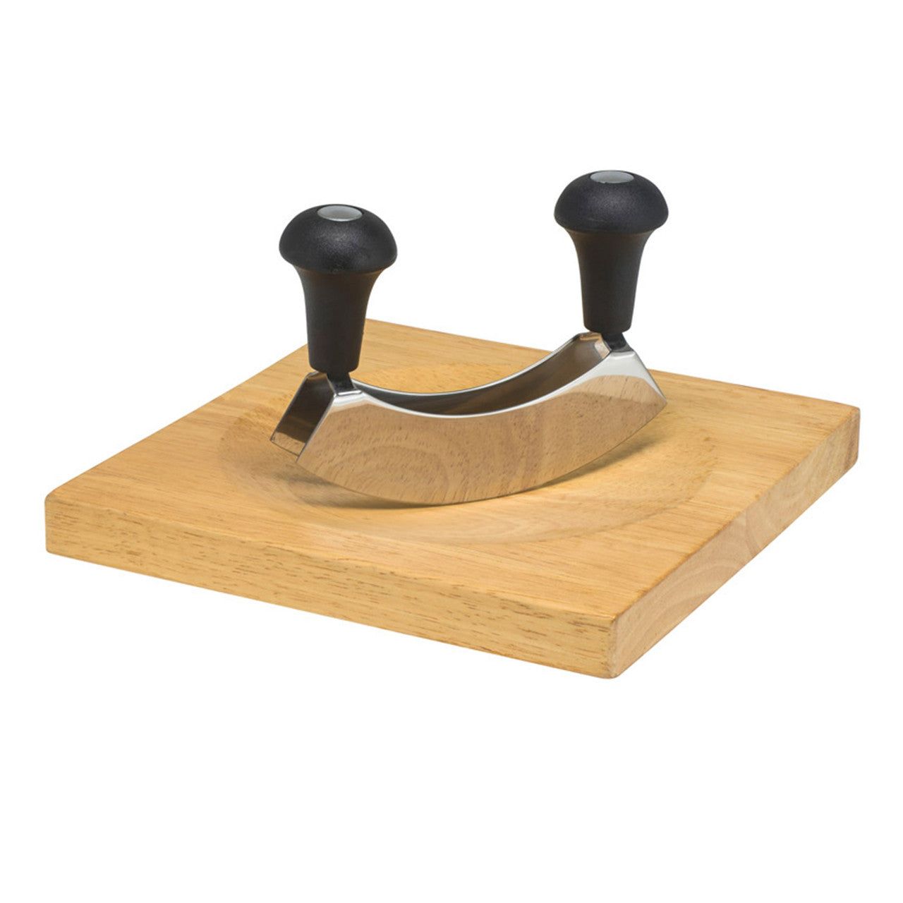 AVANTI Double Blade Mezzaluna with Chopping Board Set - 15cm