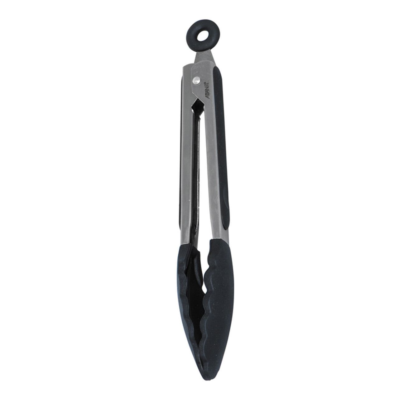 AVANTI Silicone Tongs With Stainless Steel Handle 23cm - Black