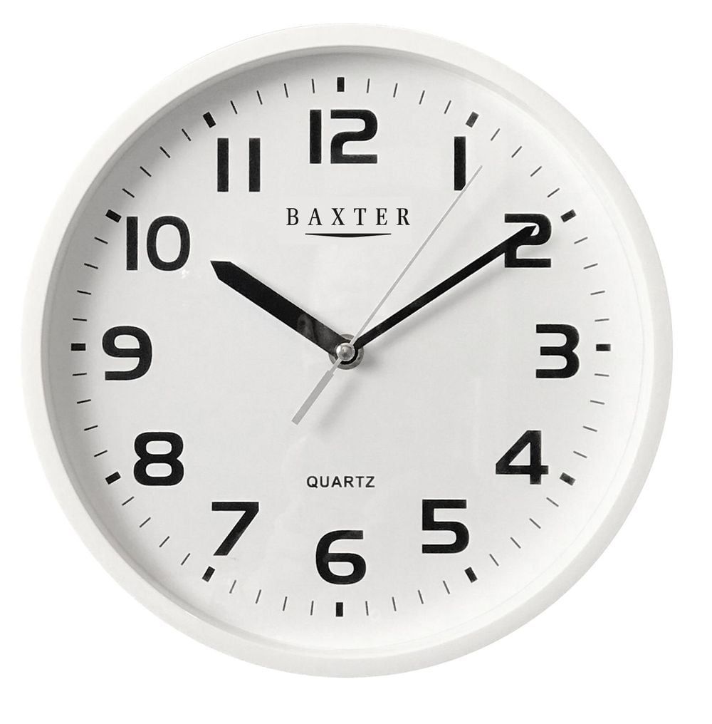 BAXTER Adams Wall Clock Arabic Numerals - White