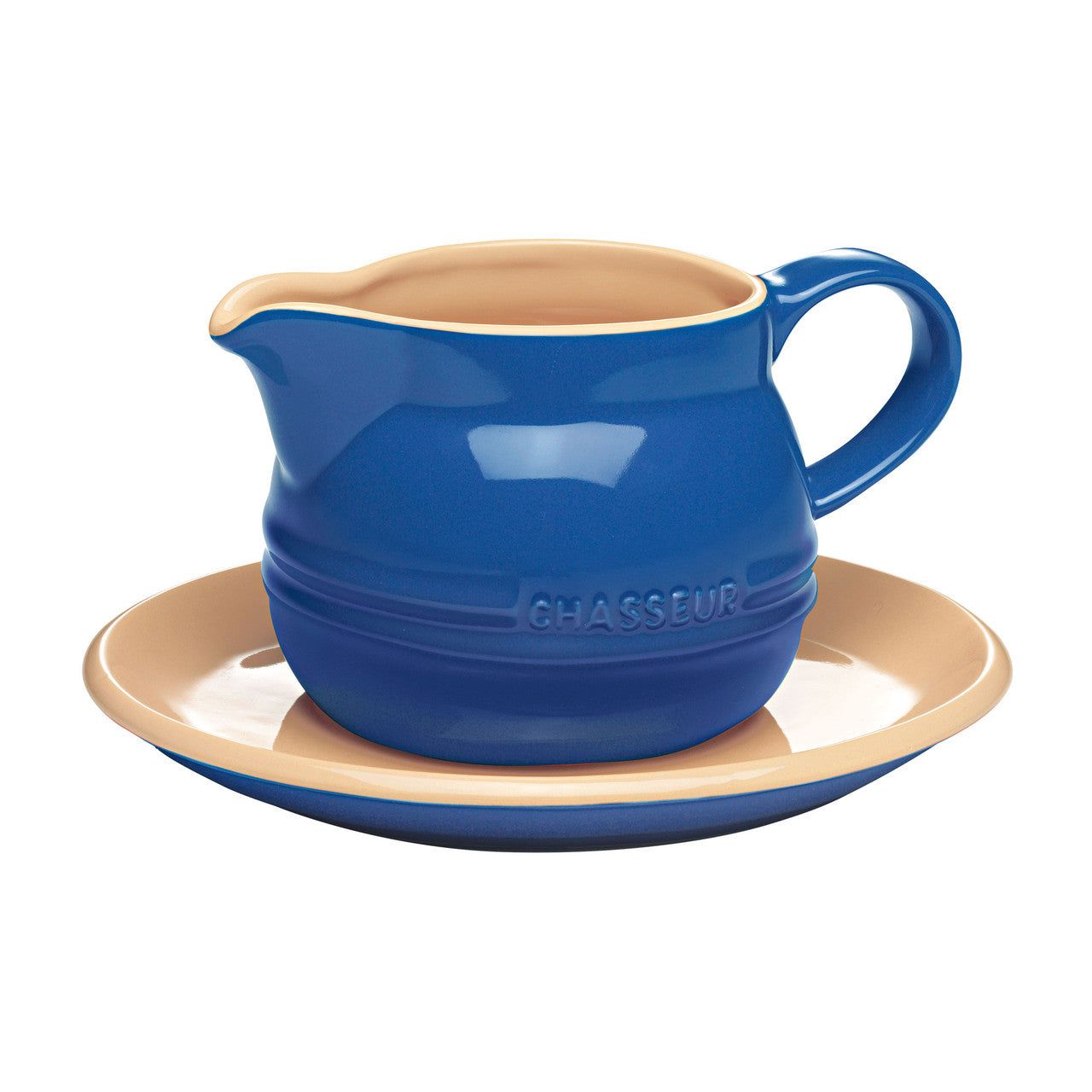CHASSEUR La Cuisson Gravy Boat with Saucer - 450ml - Blue