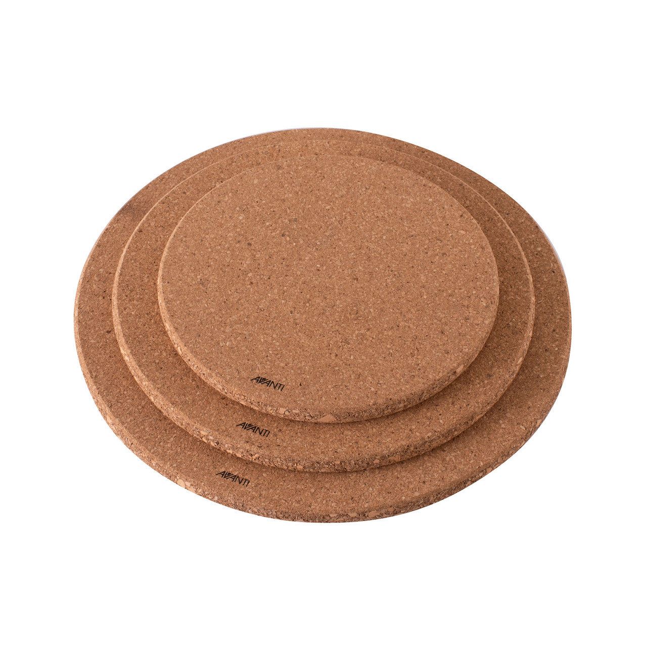 AVANTI Round Cork Trivets with Magnets - 3 Piece Set