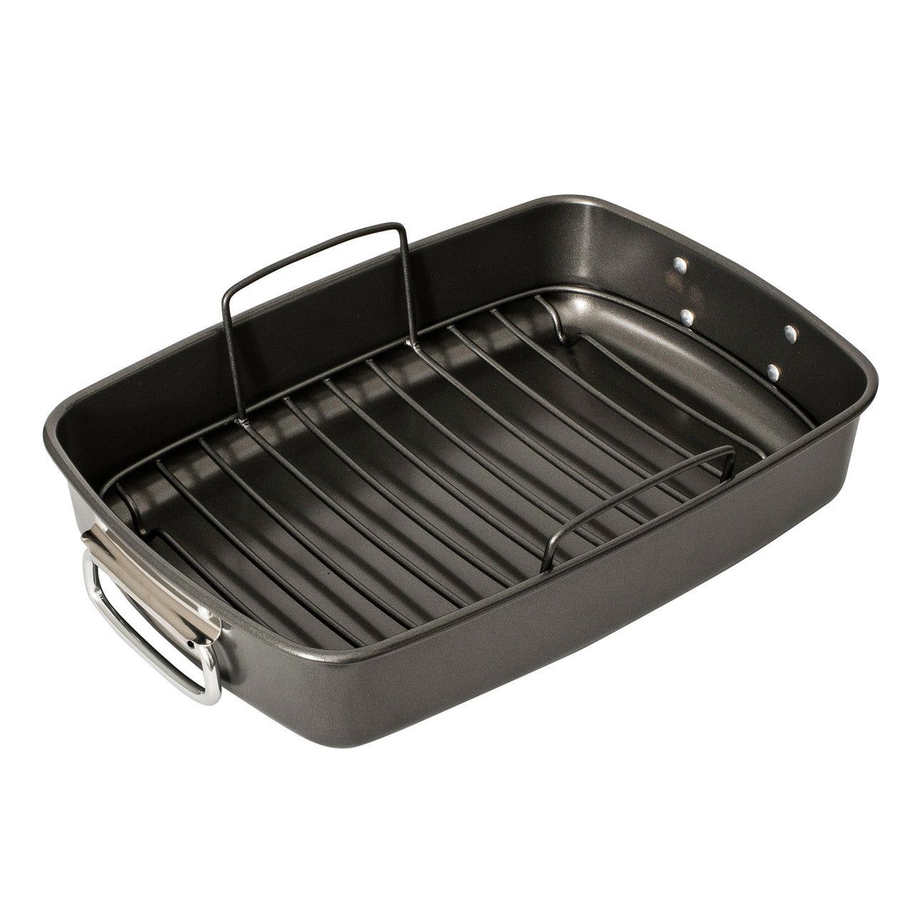BAKEMASTER Roaster With Rack, 40 x 28 x 7.5cm