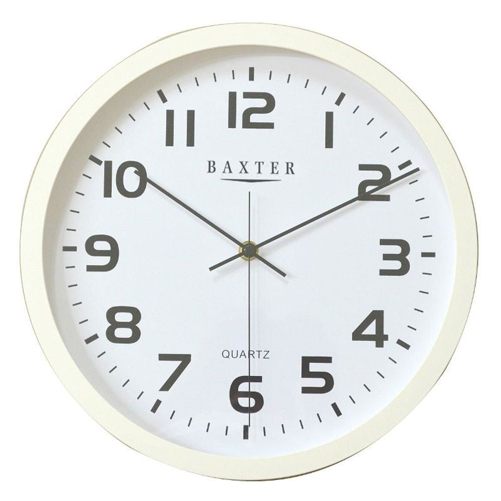 BAXTER York Wall Clock Arabic Numerals - White