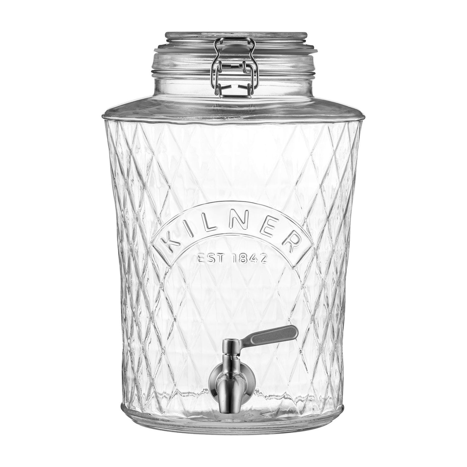 KILNER Diamond Dispenser With Stainless Steel Tap 5L
