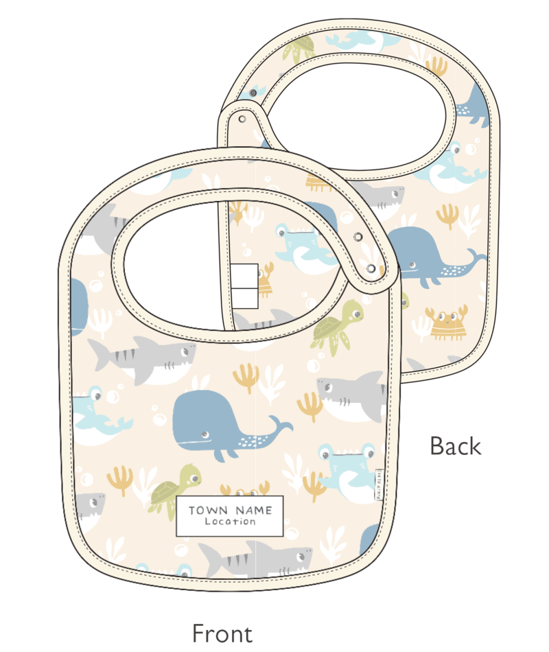 EARTH NYMPH Baby Boys' Bib - Marina