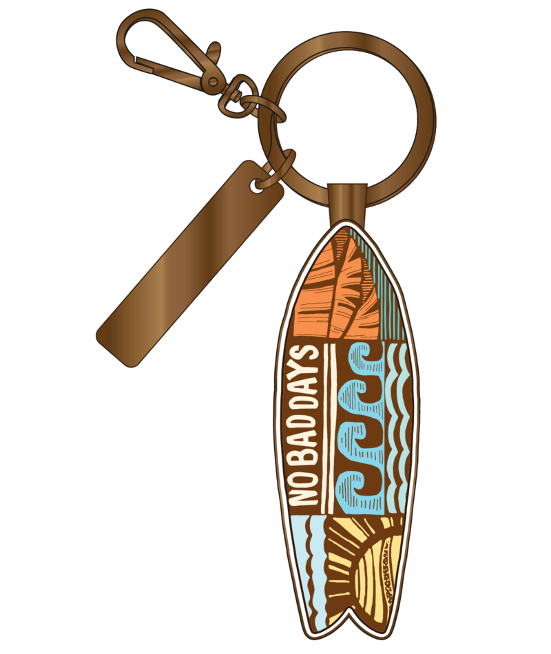 EARTH NYMPH Boys' Keyring Enm - Surfboard Scenic